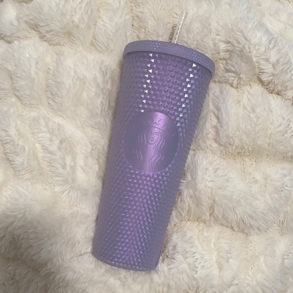 Starbucks holiday 2021 Venti ice Bling Icy Lavender white studded tumbler - Picture 1 of 7